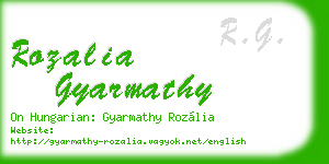 rozalia gyarmathy business card