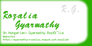 rozalia gyarmathy business card